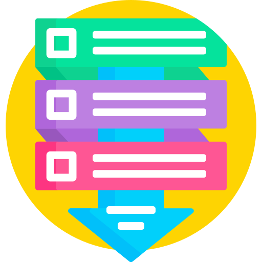 Ícone de passo a passo